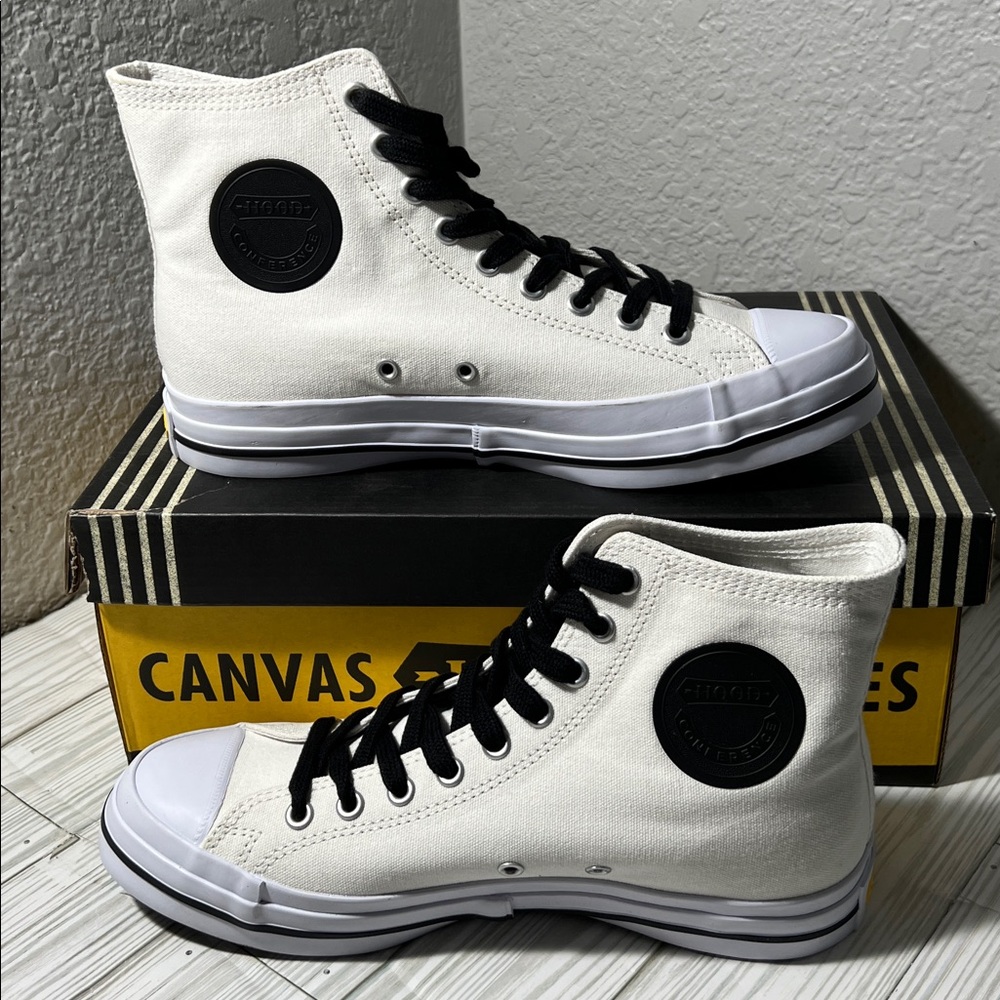 Mitchell & Ness Hood conference 55 white high top‎ sneakers Size W 8.5 M 6.5